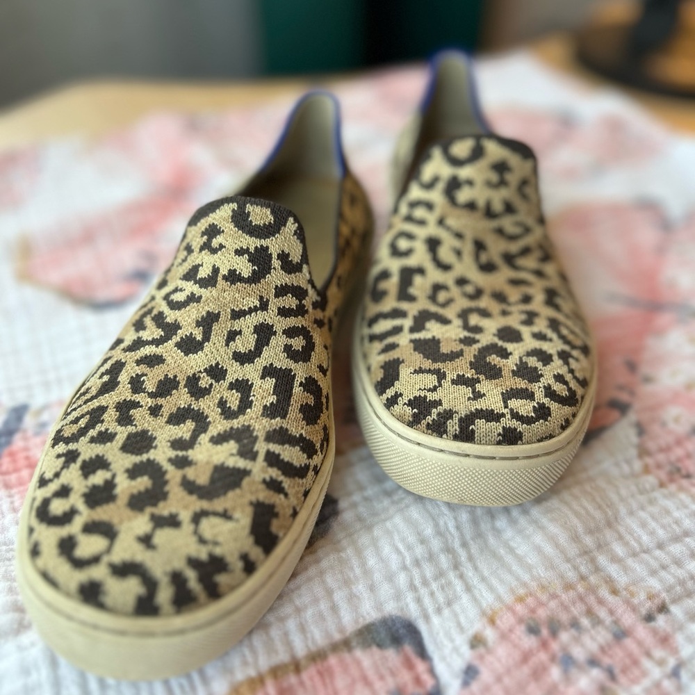 ROTHY’S Leopard Print Slip-On Sneakers
